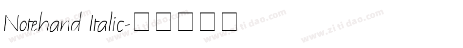 Notehand Italic字体转换